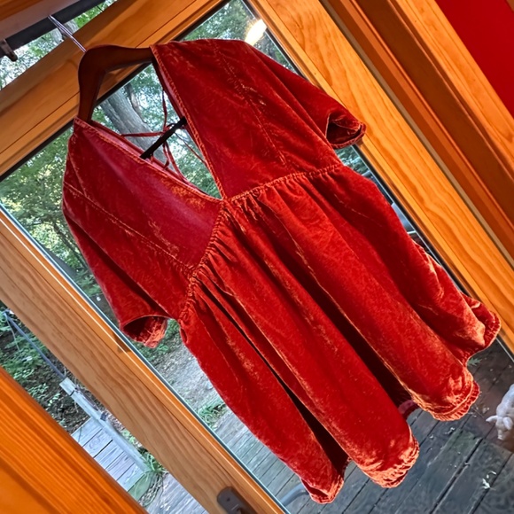 Free People - Velvet Tunic / Dress - Size Medium - Picture 3 of 8